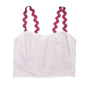 Thirty Thirty LA Pink Crop Top Women’s Large NWT Y2K Coquette Baddie Aesthetic